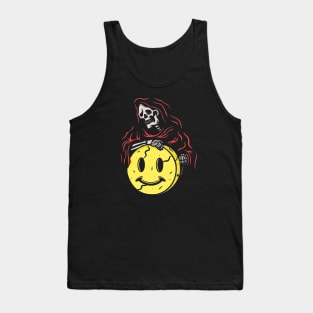 Emoticon Skull Horror Tank Top